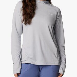 Columbia Womens PFG Solar Stream Elite Hoodie Omni-shade Long Sleeve Size M
